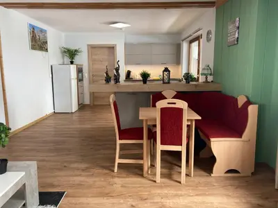 Küche/Küchenzeile in der Unterkunft Alpenhaus Denver