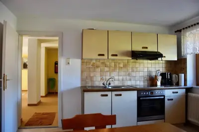 Küche/Küchenzeile in der Unterkunft Haus Garber
