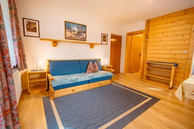 Ein Bett oder Betten in einem Zimmer der Unterkunft Gästehaus Waldruh
