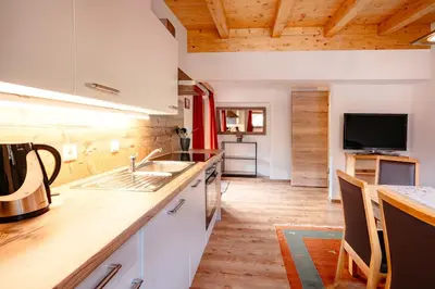 Küche/Küchenzeile in der Unterkunft Gästehaus Waldruh