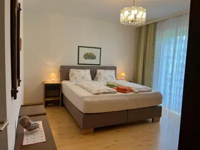 Ein Bett oder Betten in einem Zimmer der Unterkunft Appartement Panoramablick