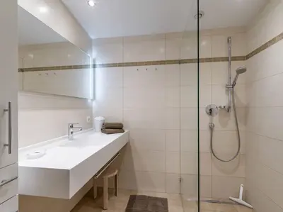 Ein Badezimmer in der Unterkunft Appartement Panoramablick