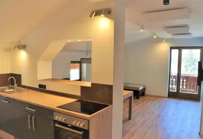Küche/Küchenzeile in der Unterkunft Ferienwohnung Staudach, Apartment