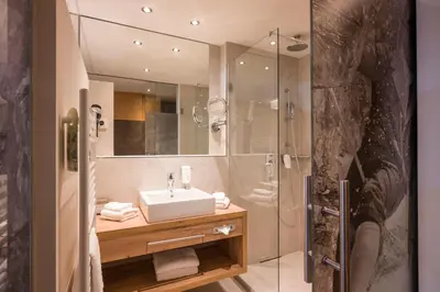 Ein Badezimmer in der Unterkunft Hotel & Spa Sonne 4 Sterne Superior