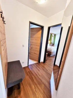 Ein Bett oder Betten in einem Zimmer der Unterkunft Ferienhaus Berghof
