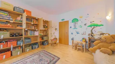 Die Bibliothek im Aparthotel