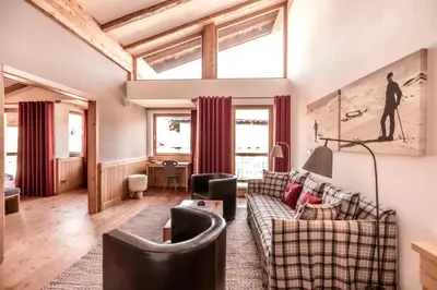 Ein Sitzbereich in der Unterkunft Kitzhof Mountain Design Resort, 4 Sterne Superior