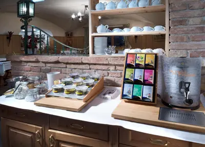 Küche/Küchenzeile in der Unterkunft JUFA Alpenhotel Saalbach