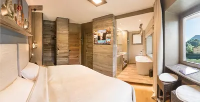 Ein Badezimmer in der Unterkunft Boutique Hotel im Auracher Löchl