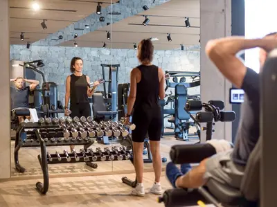 Das Fitnesscenter und/oder die Fitnesseinrichtungen in der Unterkunft HELD - Hotel & Spa , 4 Sterne Superior, Zillertal