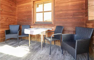 Ein Sitzbereich in der Unterkunft Ferienhaus In Ruhiger Lage