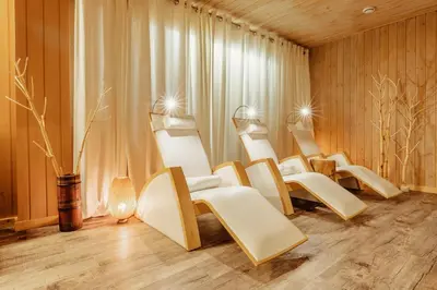 Ein Sitzbereich in der Unterkunft Hotel Bruggwirt