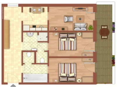 Grundriss der Unterkunft Alpenlodge, Ferienwohnung 3