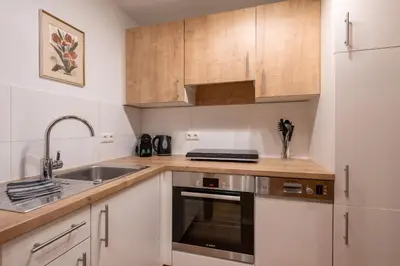 Küche/Küchenzeile in der Unterkunft Alpenlodge, Ferienwohnung 13