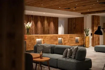 Ein Sitzbereich in der Unterkunft ADEA Lifestyle Suites Fieberbrunn