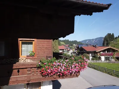 Ein allgemeiner Bergblick oder ein Berglick von der Ferienwohnung aus