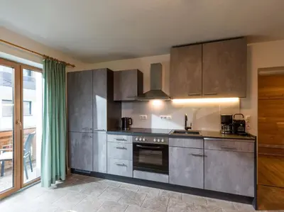 Küche/Küchenzeile in der Unterkunft Ferienwohnung Schwarzenauer