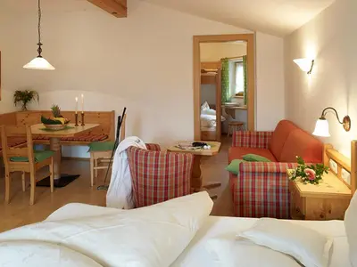 Ein Bett oder Betten in einem Zimmer der Unterkunft Landhaus Kaiserblick