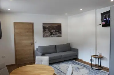 Ein Sitzbereich in der Unterkunft Haus Jochler