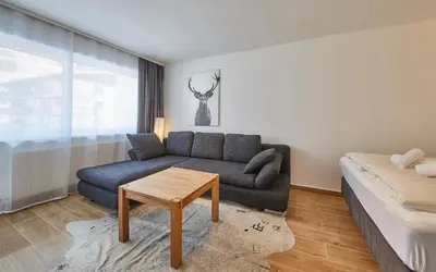 Ein Sitzbereich in der Unterkunft Appartement Timeout
