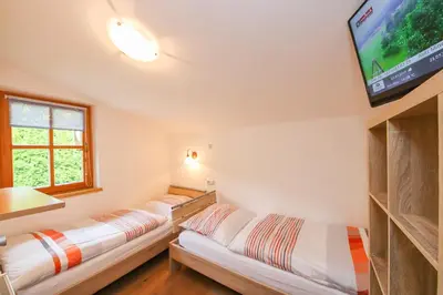 Ein Bett oder Betten in einem Zimmer der Unterkunft Chalet Eder