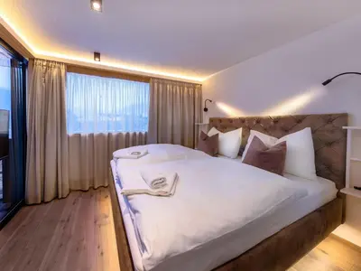 Ein Bett oder Betten in einem Zimmer der Unterkunft Apartment in Bramberg with Mountain Views
