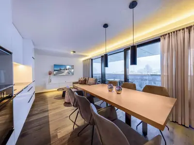 Ein Sitzbereich in der Unterkunft Apartment in Bramberg with Mountain Views