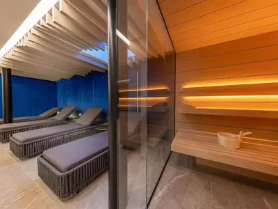 Ein Sitzbereich in der Unterkunft Apartment in Bramberg with Mountain Views