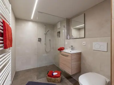 Ein Badezimmer in der Unterkunft Pension Leamhof