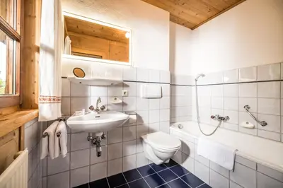 Ein Badezimmer in der Unterkunft Chalet Innerhof