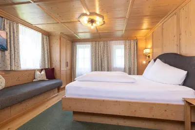 Ein Bett oder Betten in einem Zimmer der Unterkunft Chalet Dorfbäck