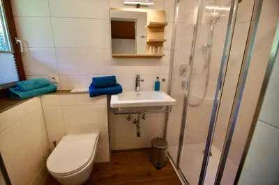 Ein Badezimmer in der Unterkunft Gästehaus Aigner