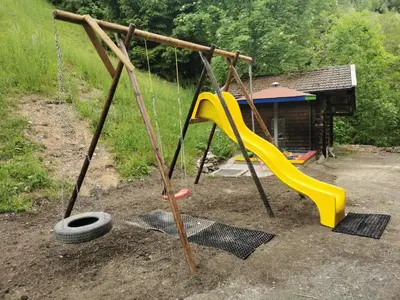 Ein Kinderspielbereich in der Unterkunft Landhaus Oberzinnegg