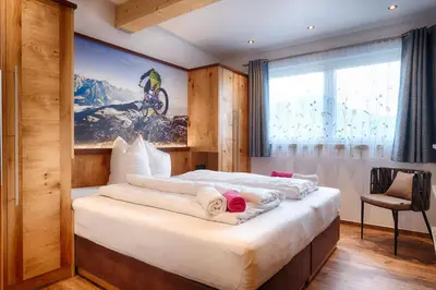 Ein Bett oder Betten in einem Zimmer der Unterkunft Ferienpension Bierbaumer