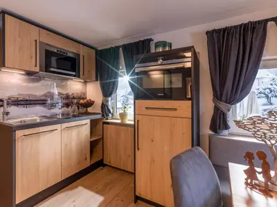 Küche/Küchenzeile in der Unterkunft Dorfkaiser Appartements