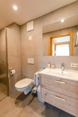 Ein Badezimmer in der Unterkunft Bio-Bauernhof Bachangerhof