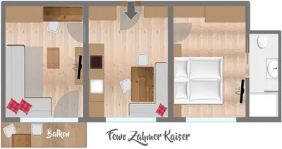 Grundriss der Unterkunft Bio-Bauernhof Bachangerhof