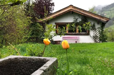 Ein Garten an der Unterkunft Zuhaus Schernfeichten