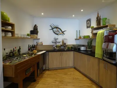 Küche/Küchenzeile in der Unterkunft Hotel Restaurant Rosengarten