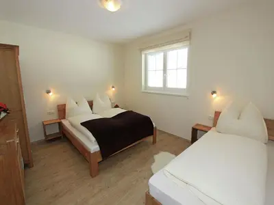 Ein Bett oder Betten in einem Zimmer der Unterkunft Apartment in Aschau near Ski Slopes