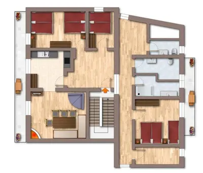 Grundriss der Unterkunft Appartement Andrea Hauser - Riedltischler