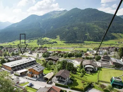 Ein allgemeiner Bergblick oder ein Berglick von der Ferienwohnung aus