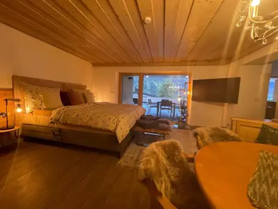 Ein Bett oder Betten in einem Zimmer der Unterkunft Appartement Mountain Lake