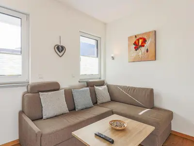 Ein Sitzbereich in der Unterkunft Ferienwohnung Feiel