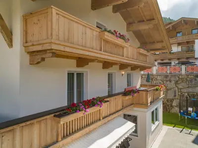 Ein Balkon oder eine Terrasse in der Unterkunft Obersteiner 2