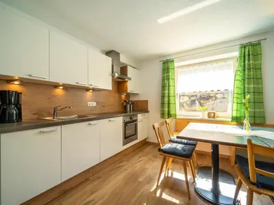 Küche/Küchenzeile in der Unterkunft Obersteiner 2