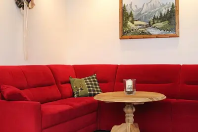 Ein Sitzbereich in der Unterkunft Landhaus Patricia
