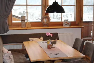 Ein Sitzbereich in der Unterkunft Landhaus Patricia