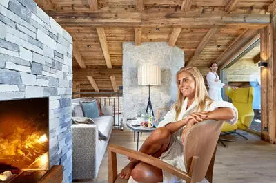 Ein Sitzbereich in der Unterkunft Das Karwendel - Ihr Wellness Zuhause am Achensee