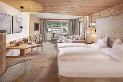 Ein Sitzbereich in der Unterkunft Das Karwendel - Ihr Wellness Zuhause am Achensee